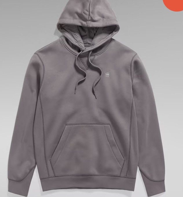 image of G Star Raw Premium Core Hooded Sweatshirt (Grey), Men's (Size Small)