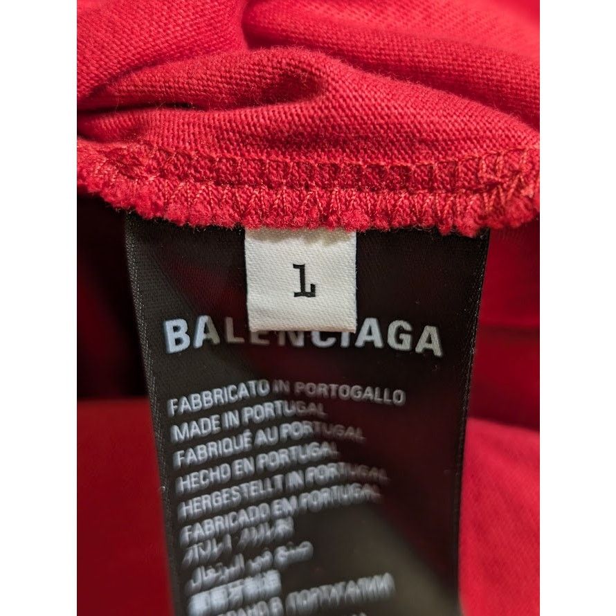Balenciaga o1rshd1 Oversizes Fit Many Kisses Tee T-Shirt in Red Size US S / EU 44-46 / 1 - 13 Thumbnail