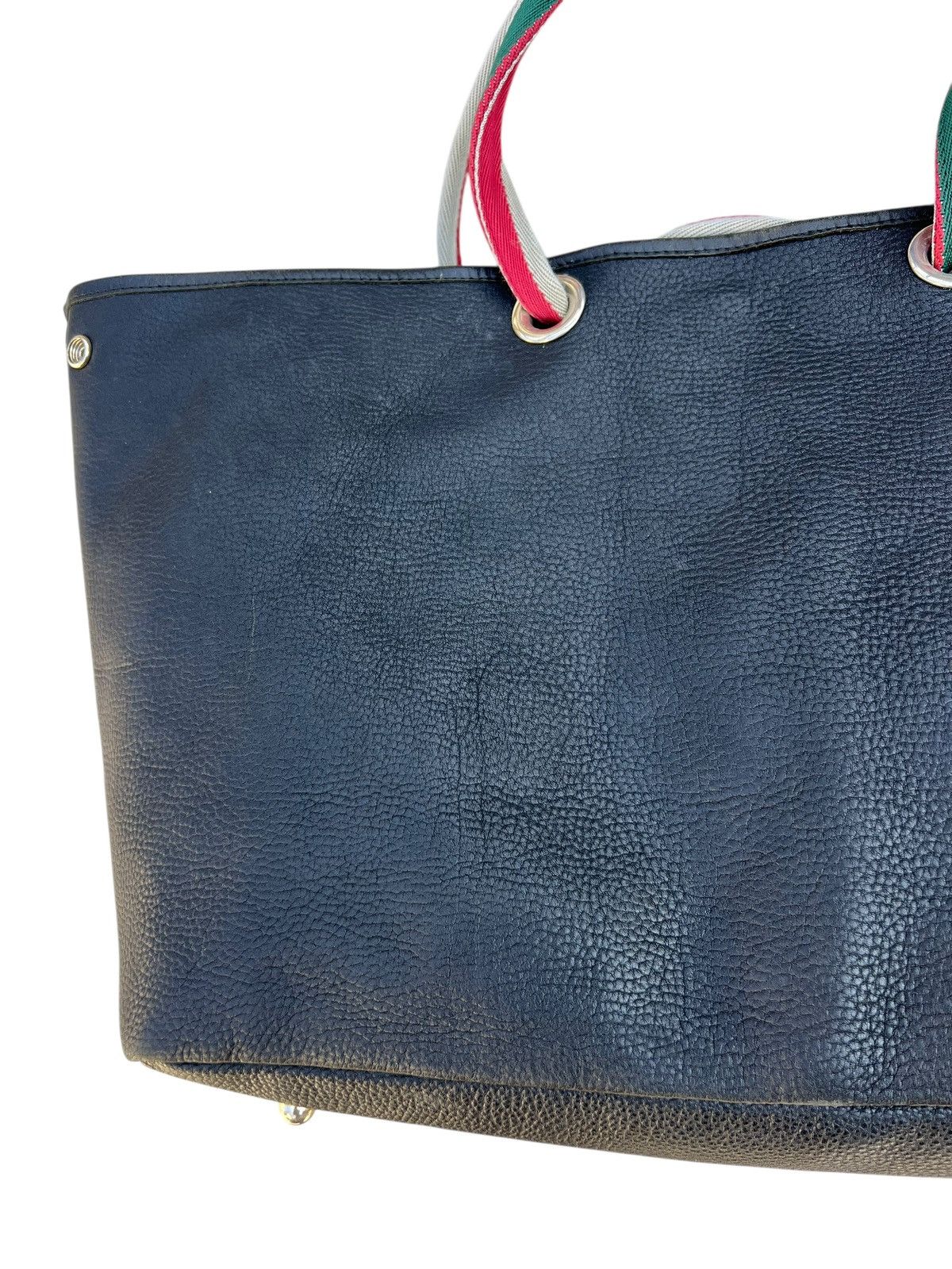Leather Furbo Design Japan Patina Black Leather Huge Tote Bag Size ONE SIZE - 8 Thumbnail