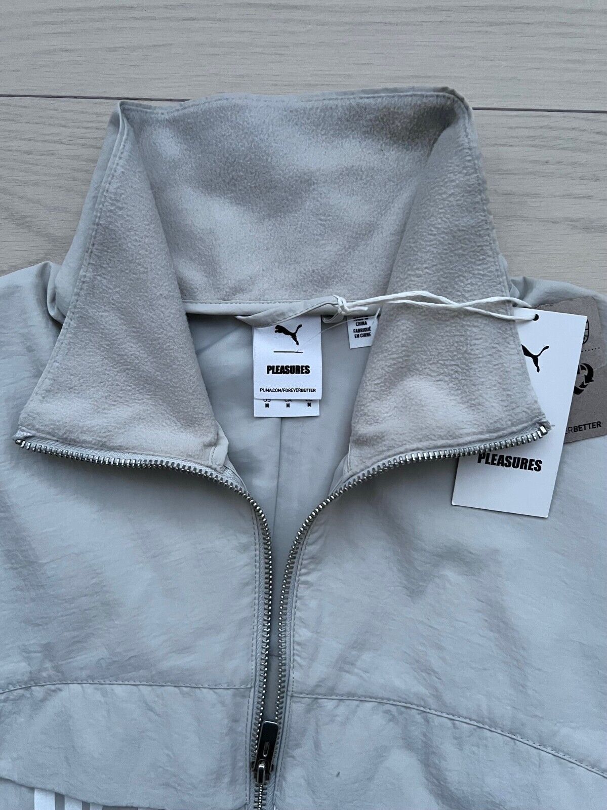 Puma PUMA x Pleasures 624095 Cellerator Track Jacket Grey ( M ) Size US M / EU 48-50 / 2 - 6 Thumbnail