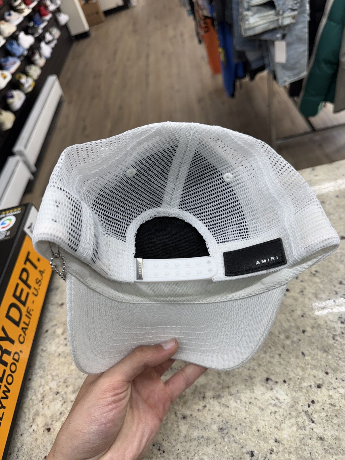 Amiri Amiri White Zig Zag Trucker Hat Size ONE SIZE - 4 Thumbnail