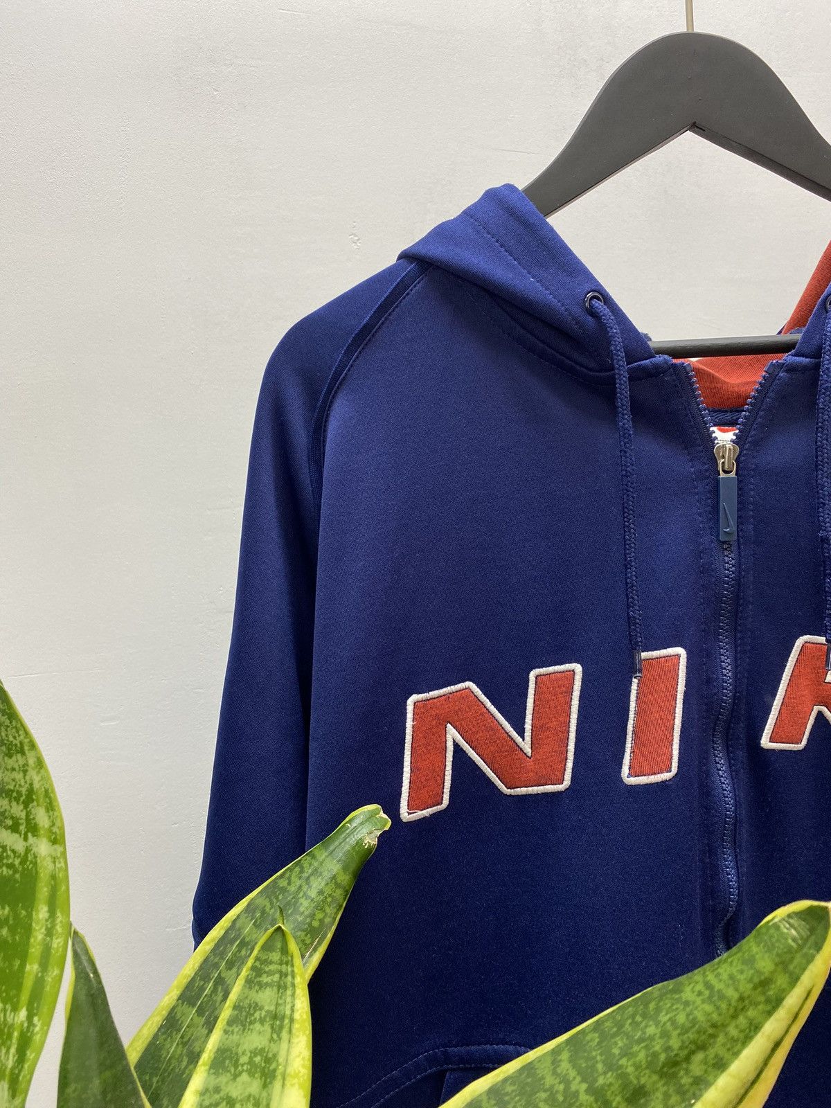 Nike × Vintage 90s NIKE Zip HOODED Y2k CENTRAL HOODIE Size US L / EU 52-54 / 3 - 2 Thumbnail