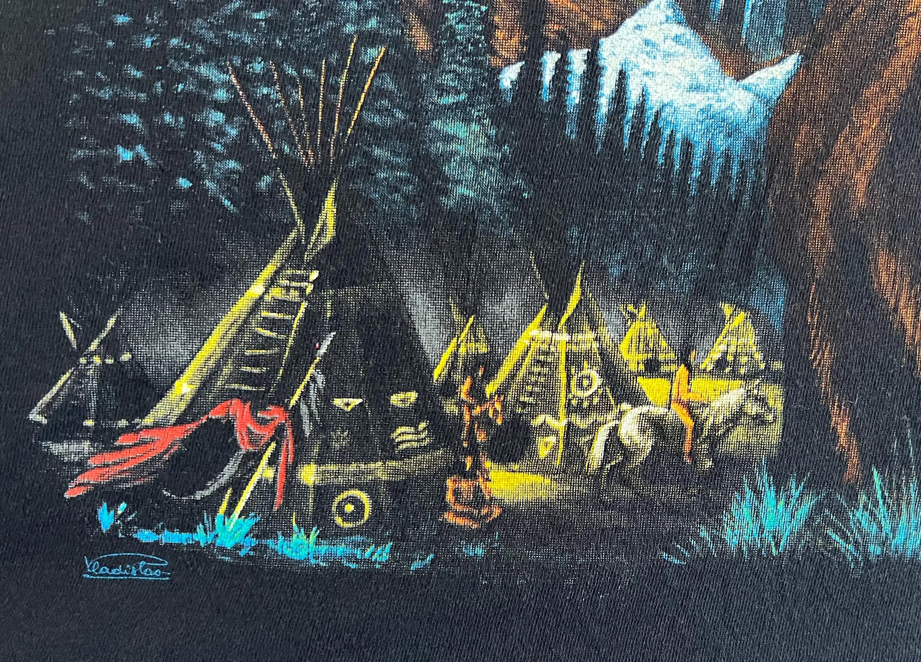 Vintage Vintage 90s NATIVE AMERICAN T shirt Chief Tribe Tee Nature Size US XL / EU 56 / 4 - 8 Thumbnail