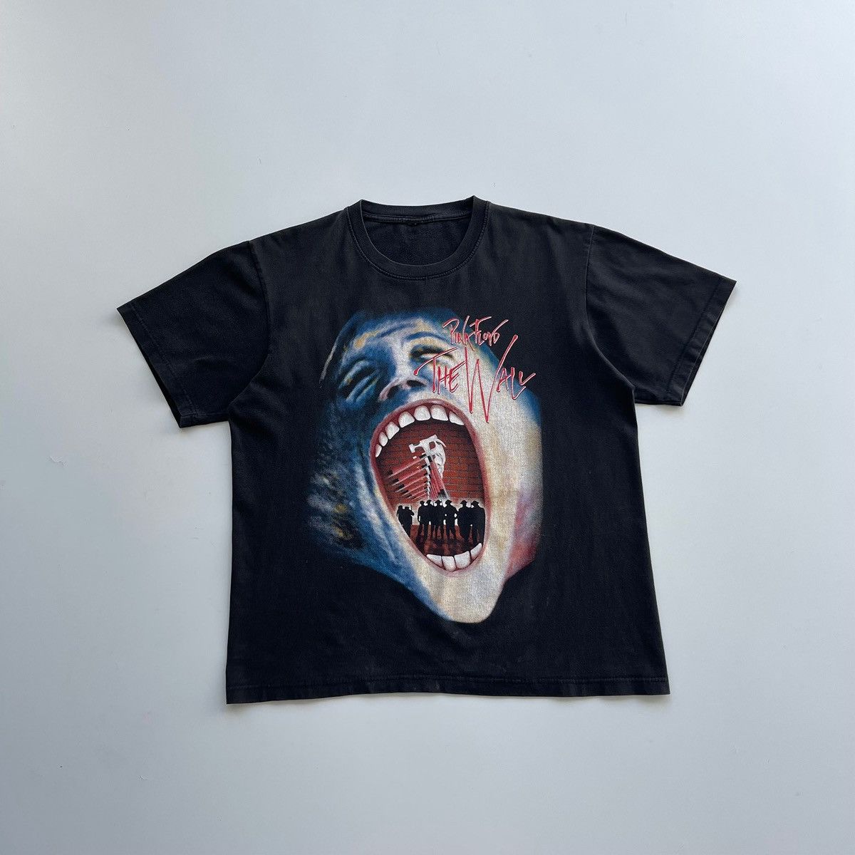 Pink Floyd × Vintage Pink Floyd The Wall Face Scream 90’s Vintage T-Shirt Black Size US M / EU 48-50 / 2 - 1 Thumbnail