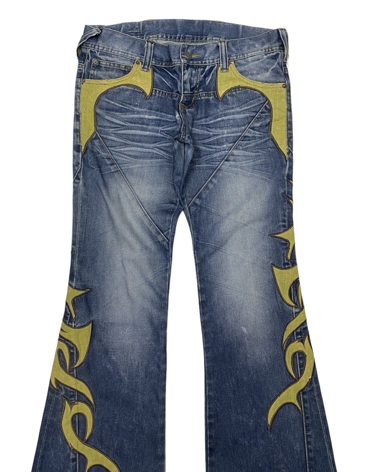 Tornado Mart Tornado Mart Tribal Flare Bootcut Jeans Size US 34 / EU 50 - 6 Thumbnail