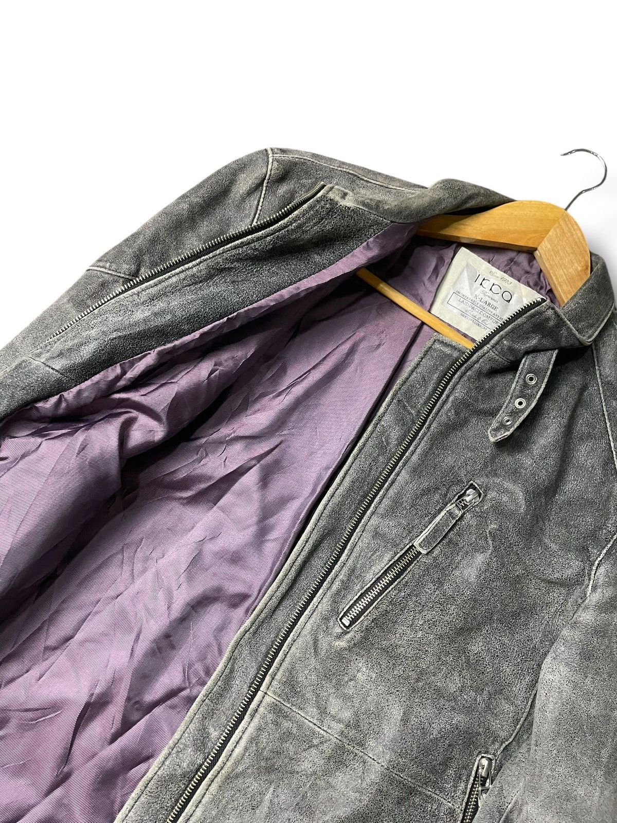 Japanese Brand × Vintage Vintage IKKA Distressed Leather Jacket (99) Size US XL / EU 56 / 4 - 6 Thumbnail