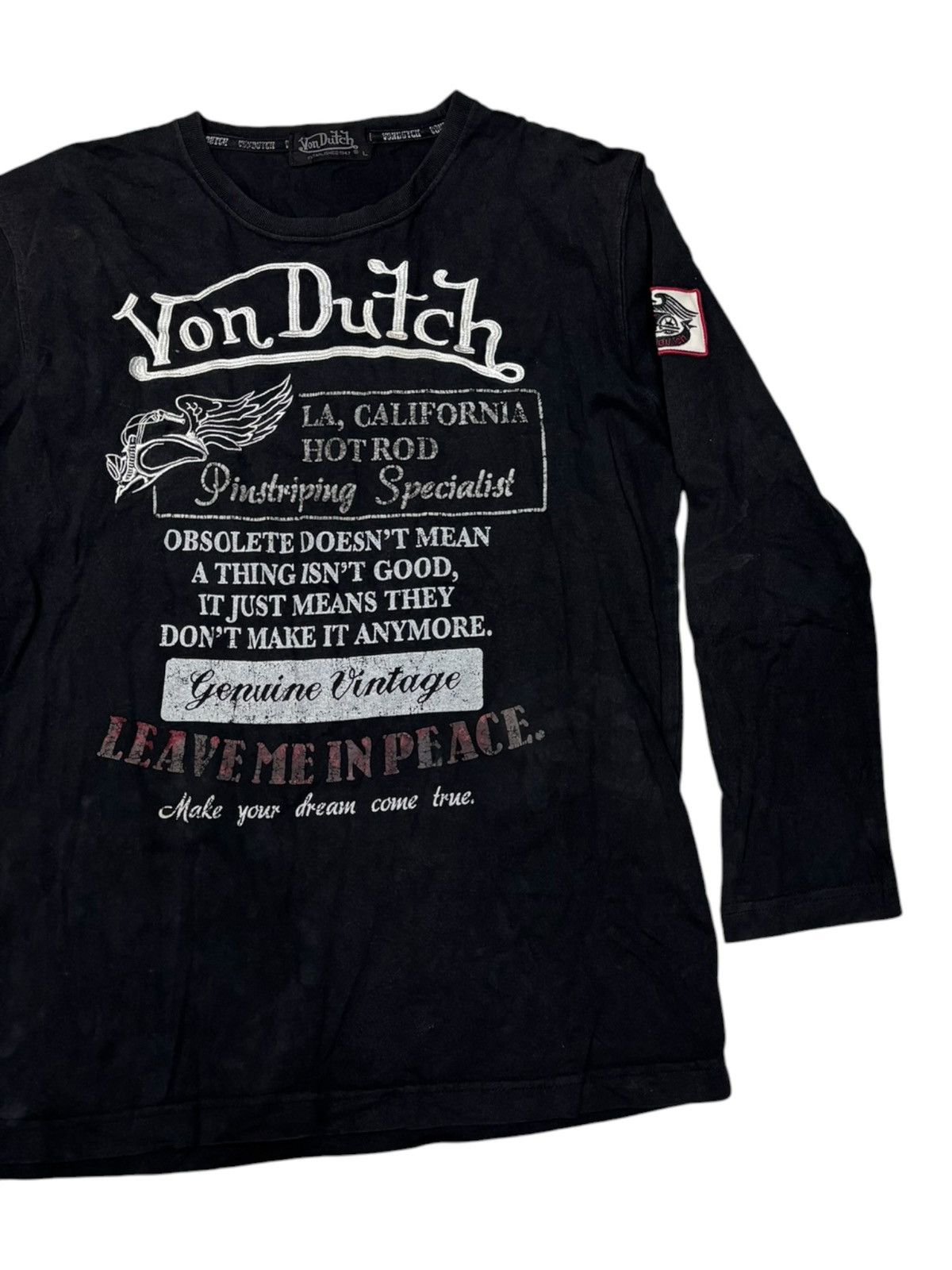 Von Dutch 🖤Von Dutch Leave Me In Peace Longsleeve Shirt Size US S / EU 44-46 / 1 - 4 Thumbnail