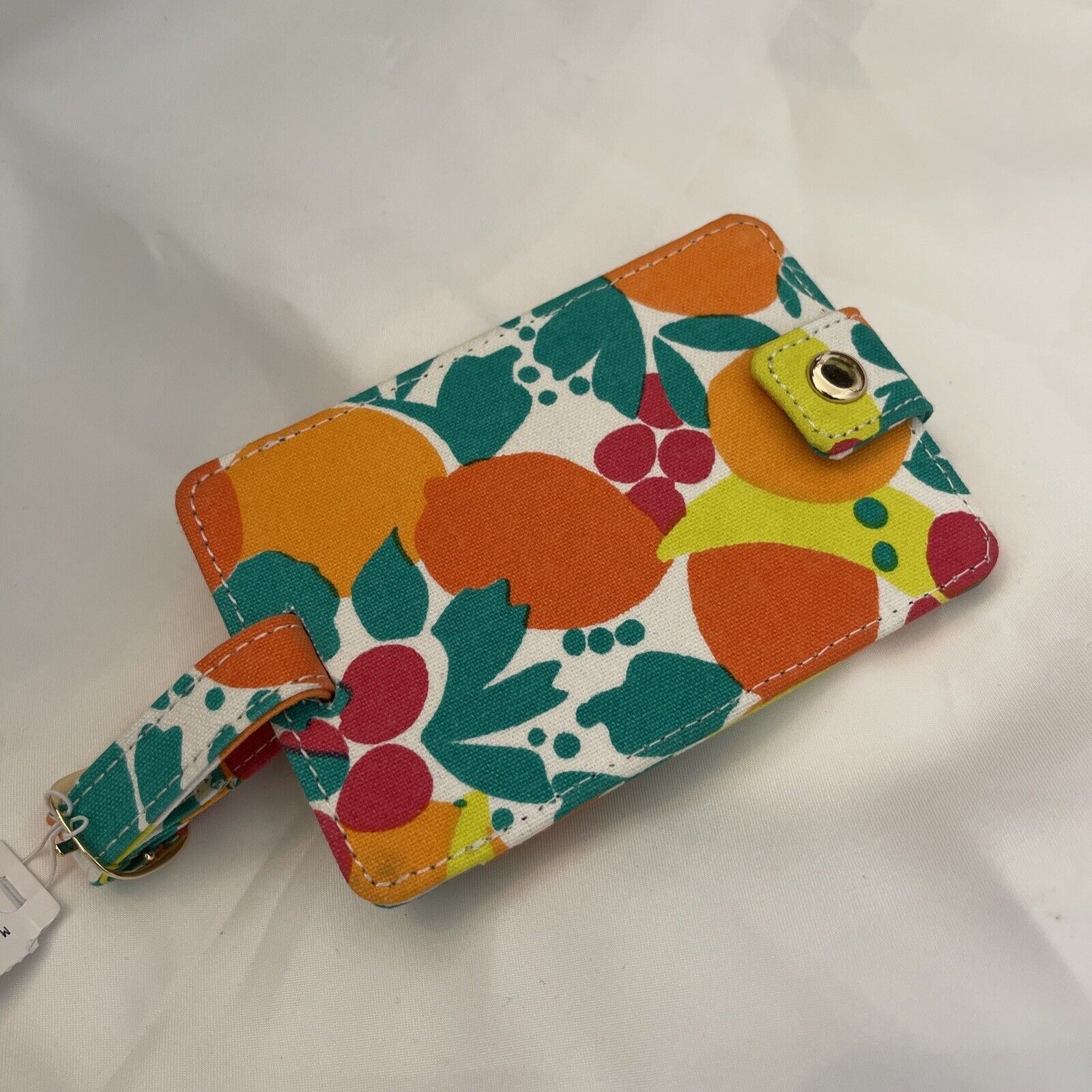 Other J. Crew Factory Printed Luggage Tag White Guava Bright Kiwi Size ONE SIZE - 3 Thumbnail