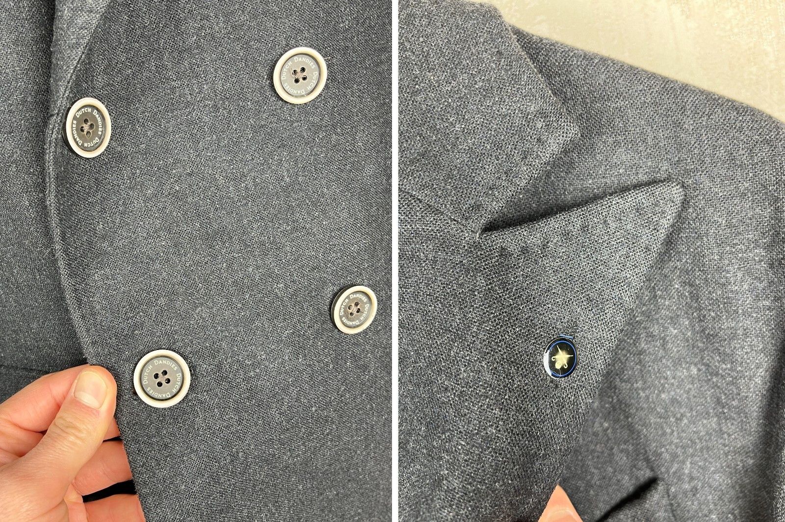 Designer Dutch Dandies Double Brested Wool Blend Coat Jacket Size US M / EU 48-50 / 2 - 7 Thumbnail