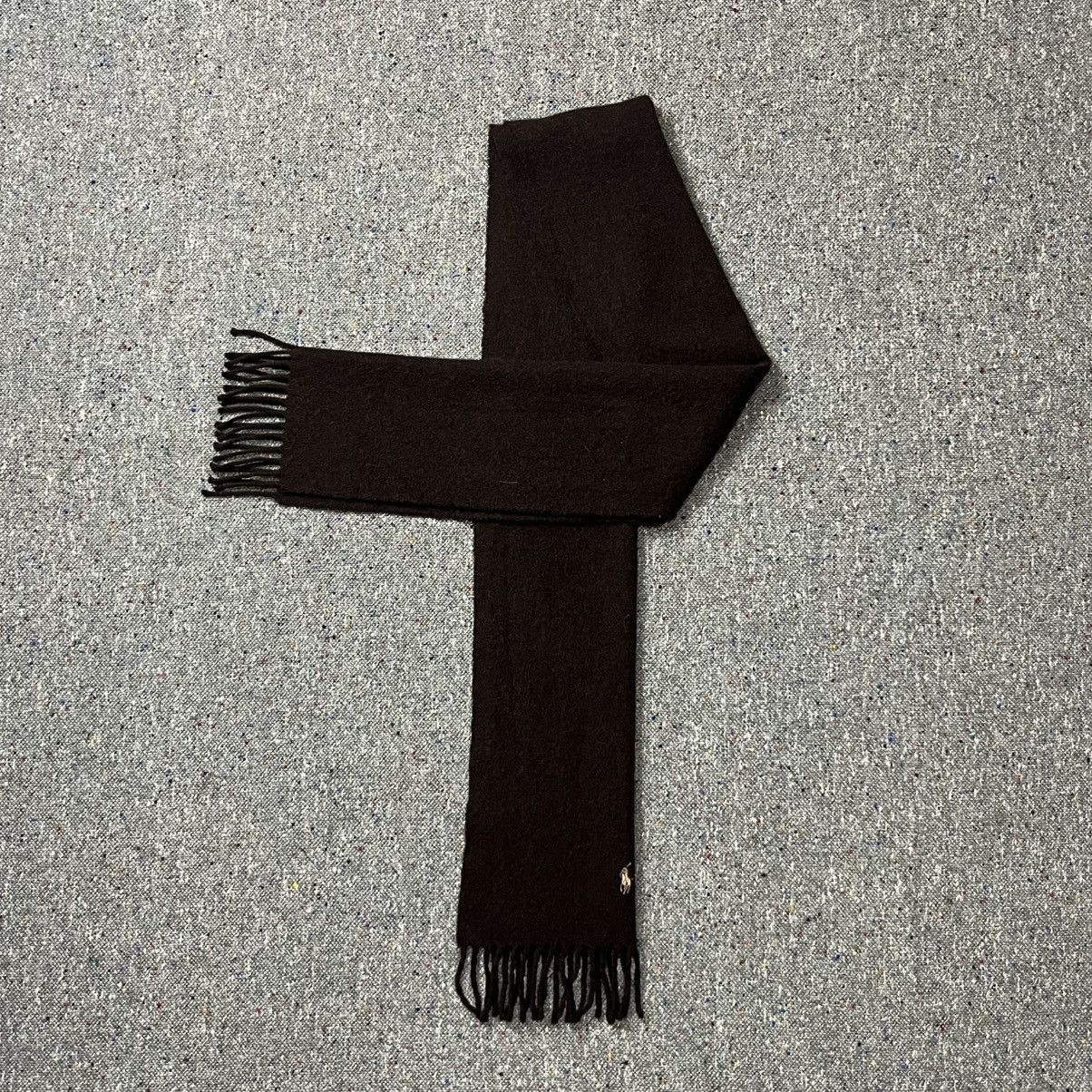 Polo Ralph Lauren Vintage Polo Ralph Lauren Nutmeg/Brown Lambswool Scarf Size ONE SIZE - 8 Thumbnail