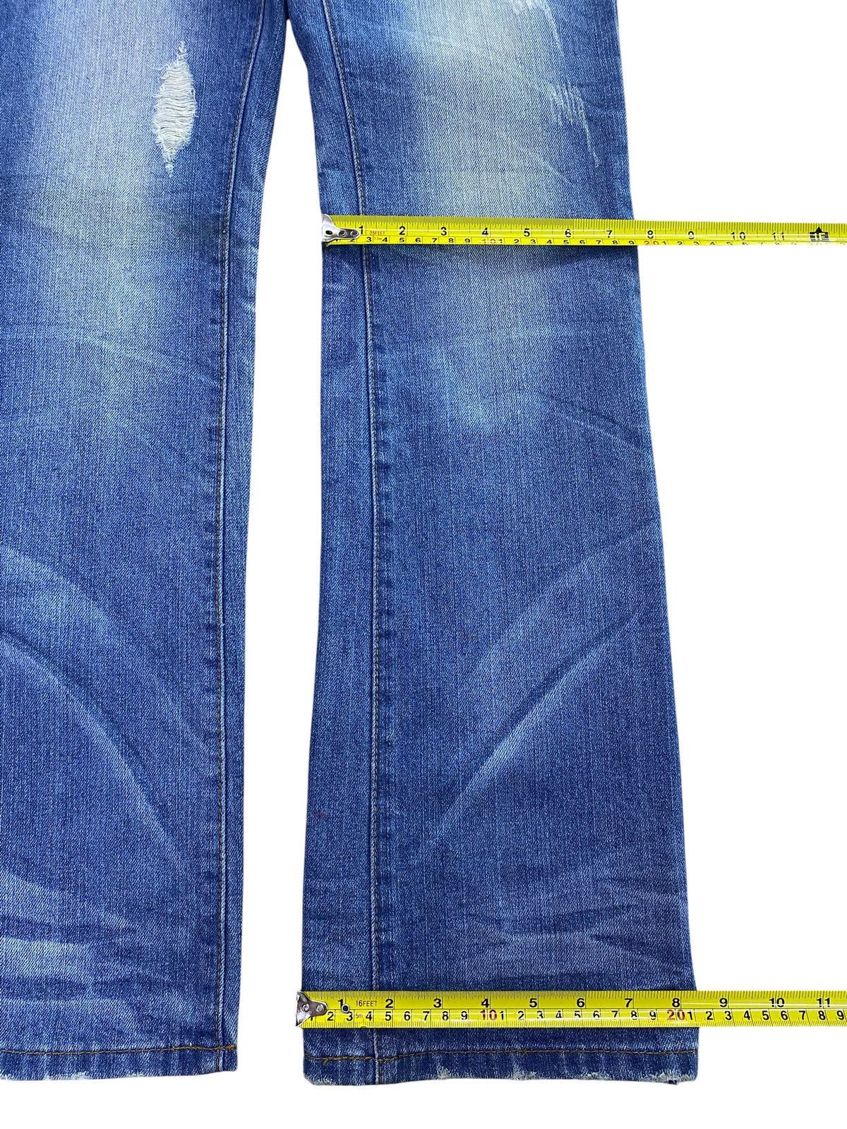Japanese Brand Indecent Brand Faded Wash Whiskers Style Bootcut Jeans Size US 30 / EU 46 - 6 Thumbnail
