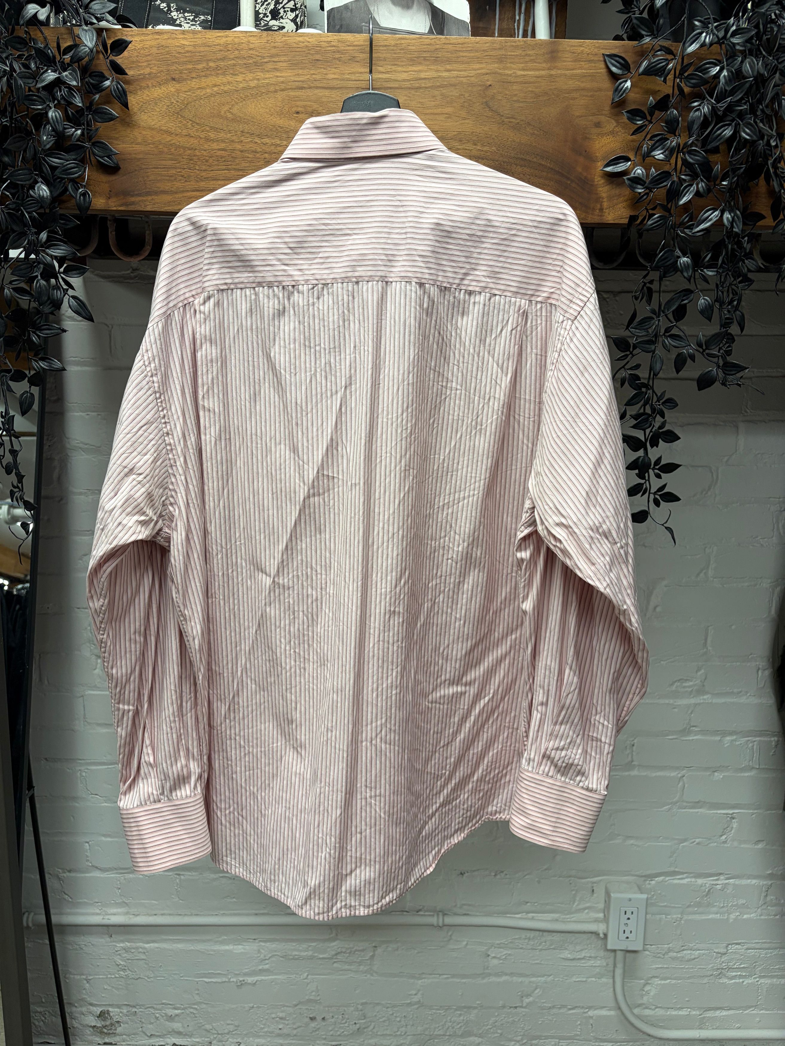Gucci Gucci Pink/White Pinstripe Button Up Shirt Size US L / EU 52-54 / 3 - 3 Thumbnail