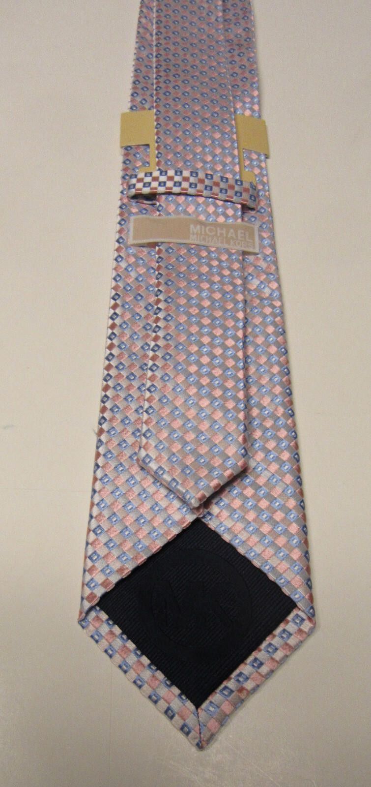 Michael Kors Michael Kors Necktie Tie Pink and Blue Diamond Pattern NWT Size ONE SIZE - 2 Thumbnail