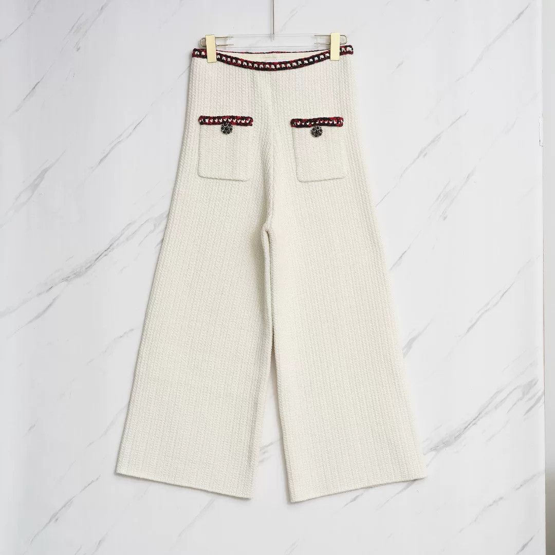 Self-Portrait Self-Portrait Women's Tweed Wide-Leg Pants Size 28" / US 6 / IT 42 - 1 Thumbnail