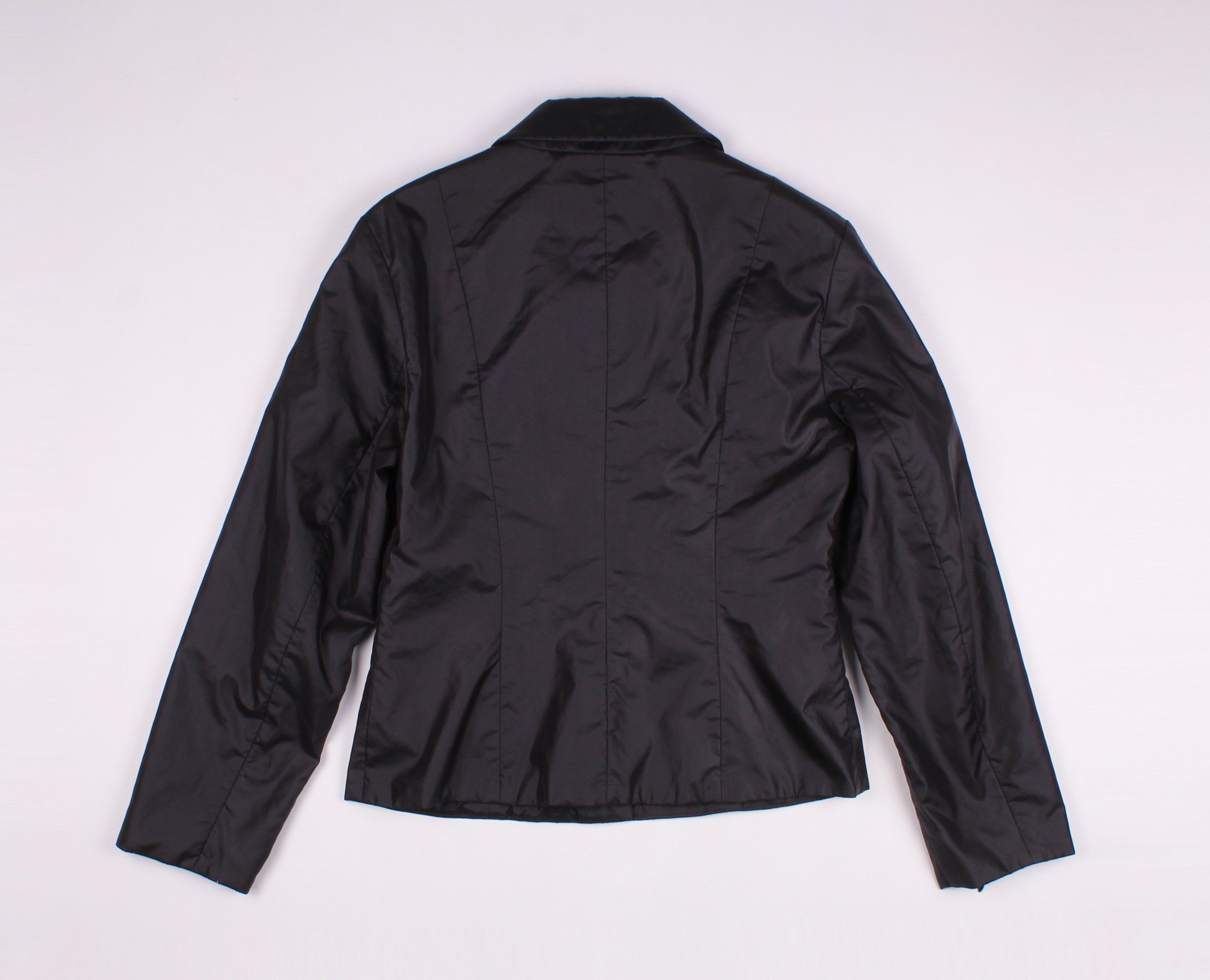 Vintage Vintage Marc Cain Black Nylon Blazer Jacket Size S / US 4 / IT 40 - 7 Thumbnail