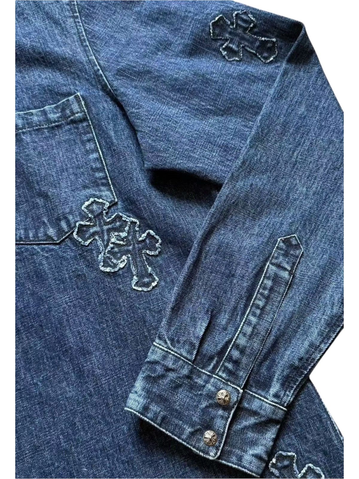 Chrome Hearts Chrome Hearts M Denim Cross Patches Shirt Size US M / EU 48-50 / 2 - 3 Thumbnail