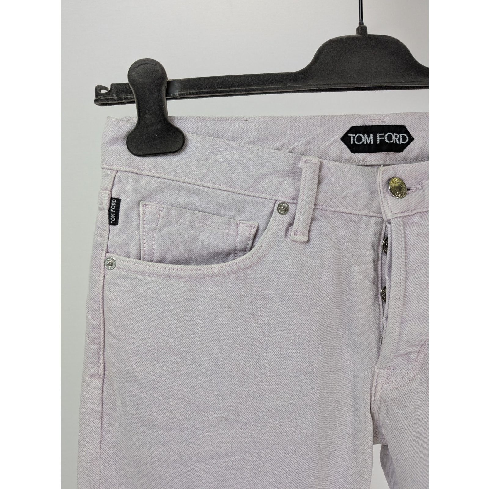 Tom Ford o1rshd1 Slim Denim Jeans in Dirty White Size US 30 / EU 46 - 7 Thumbnail