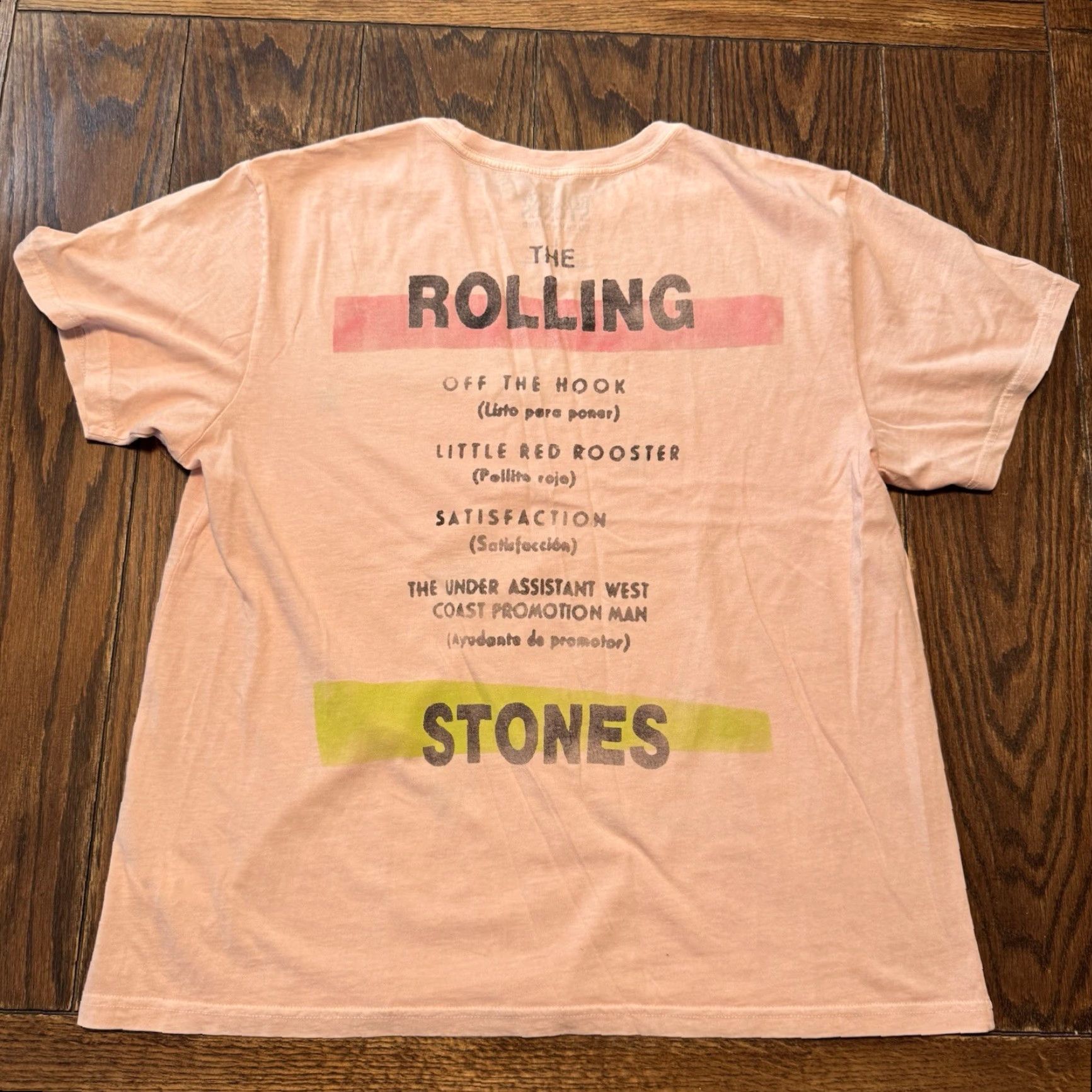 Lucky Brand Lucky Brand THE ROLLING STONES Women’s T Shirt Size Large Pink 100% Cotton Crew Neck Short Sleeve Rock Music Womens Size L / US 10 / IT 46 - 4 Thumbnail