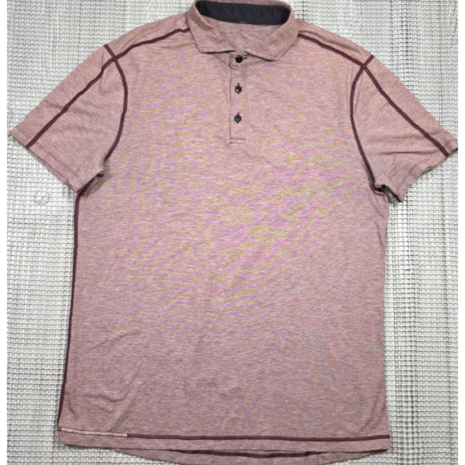Lululemon Lululemon Evolution Short Sleeve Polo Shirt Mens Sz L Red Polo Shirt Mens L Size US L / EU 52-54 / 3 - 3 Thumbnail