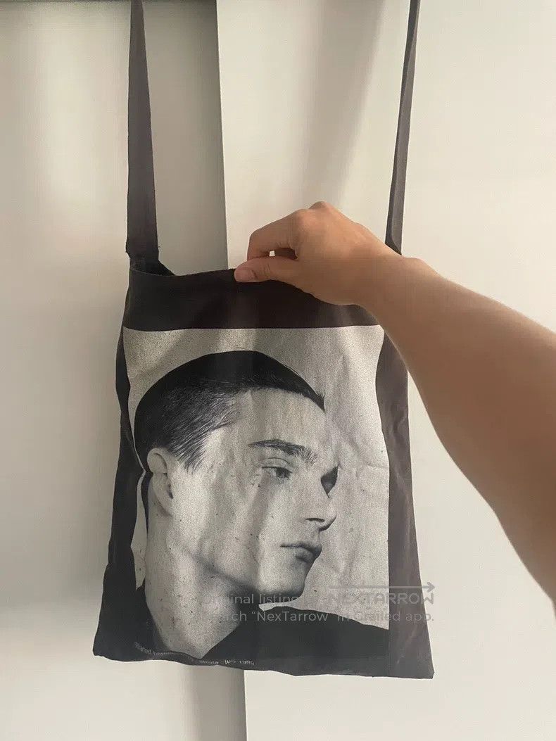 Raf Simons Portrait one-shoulder canvas bag