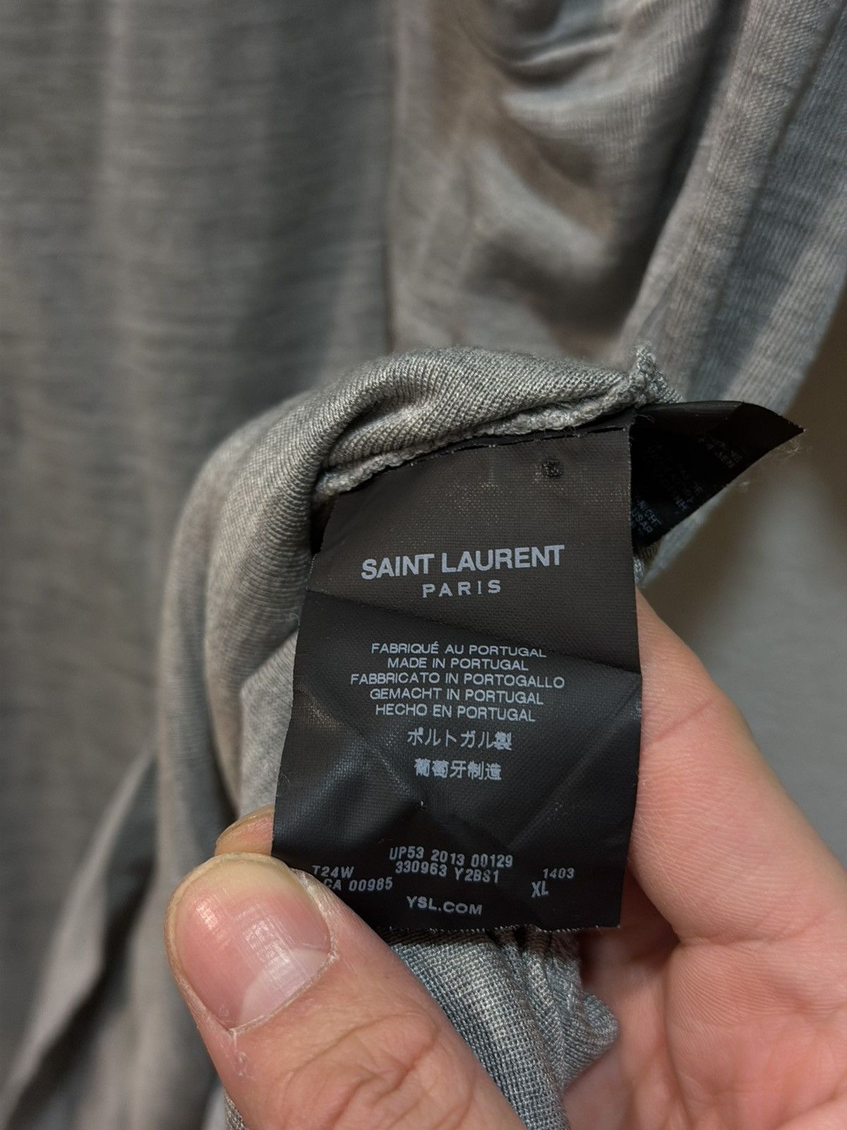 Saint Laurent Paris FW13 Silk Pocket Tee XL Size US XL / EU 56 / 4 - 4 Thumbnail
