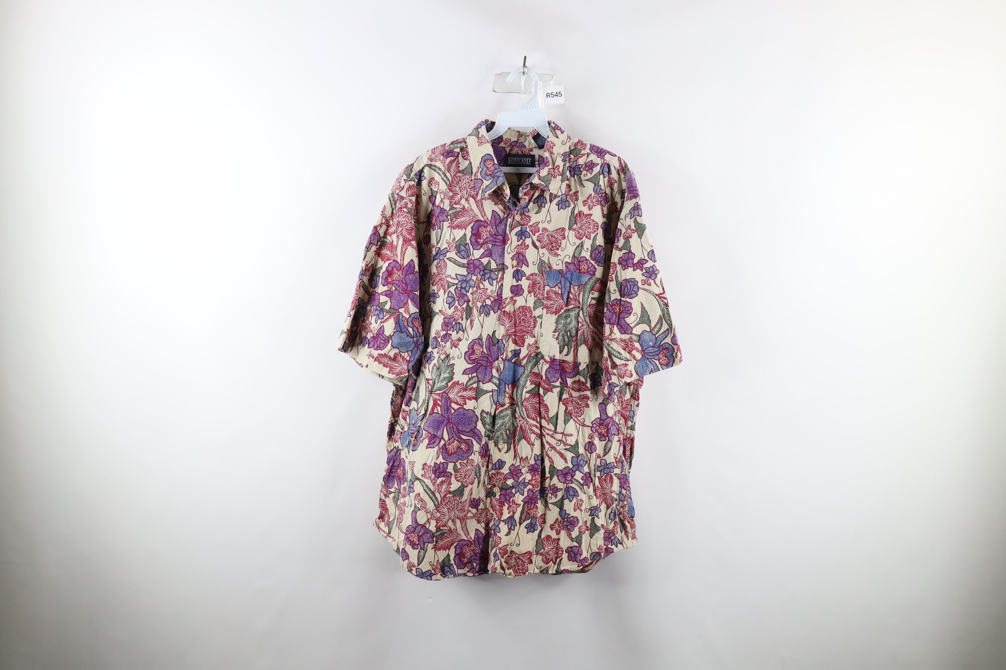 90s Floral All Over Print selling Button Shirt