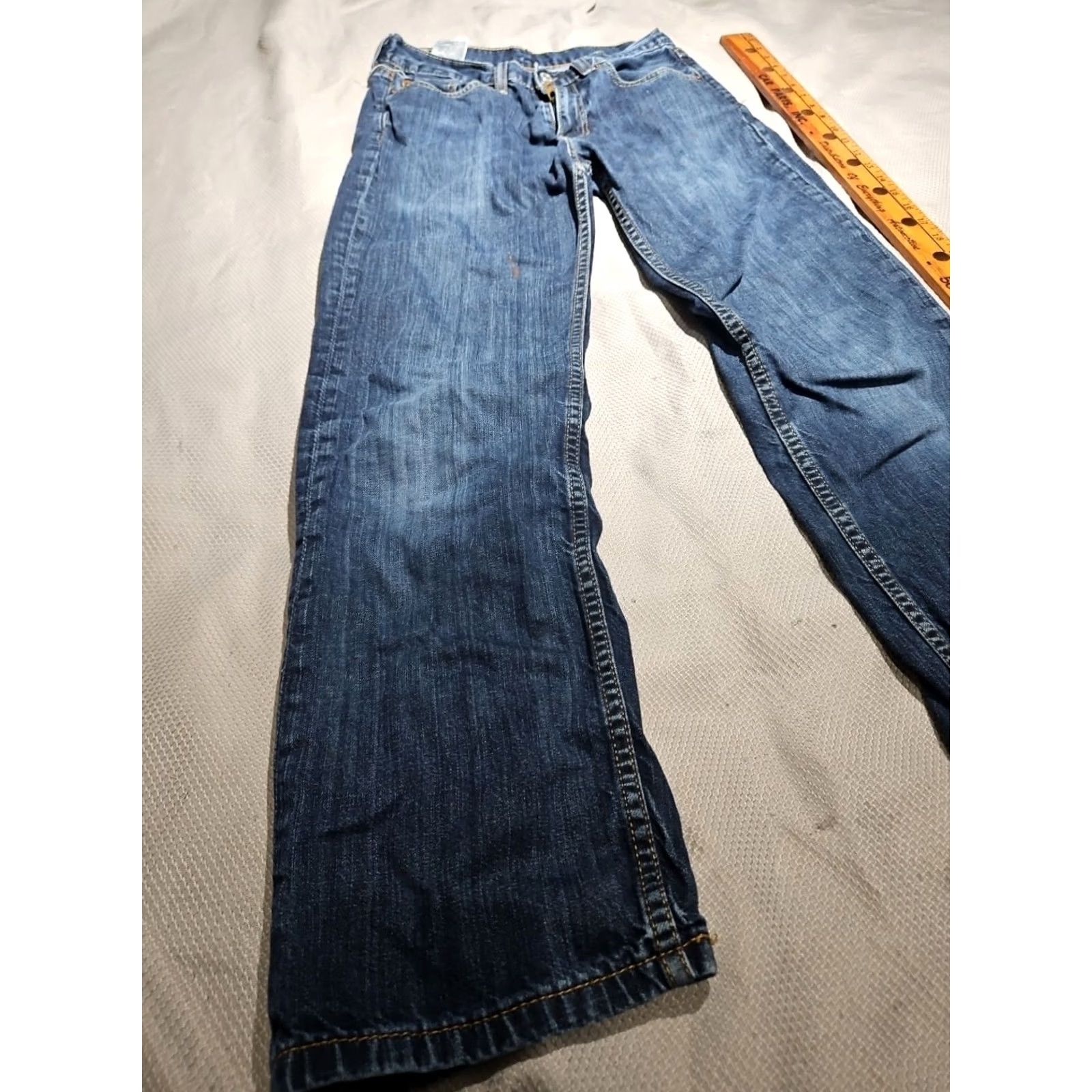 Levi's Levis 514 Jeans Mens US Size 29x30 Blue Straight Medium Wash Denim Pants Jeans Size US 29 - 4 Thumbnail