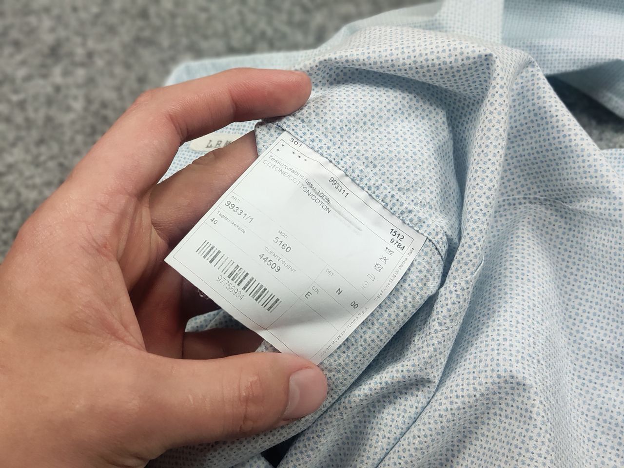 L.B.M. 1911 l.b.m. 1911 Design Light blue button-down long sleeves Shirt Size US M / EU 48-50 / 2 - 15 Thumbnail
