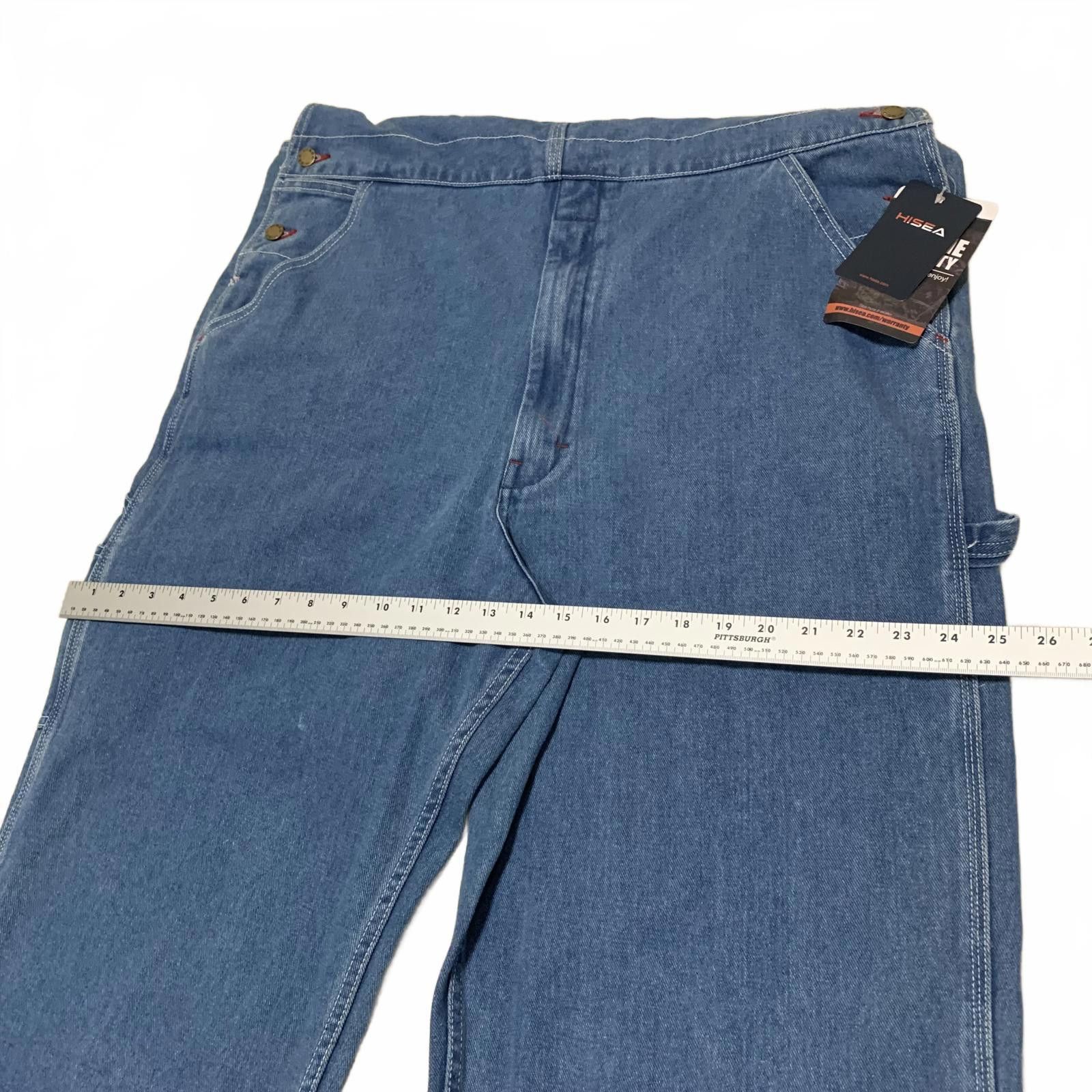 HIDEAWAYS NWT Hisea Men's Blue Denim Overalls 40W x 30L Cotton Size US 40 / EU 56 - 7 Thumbnail