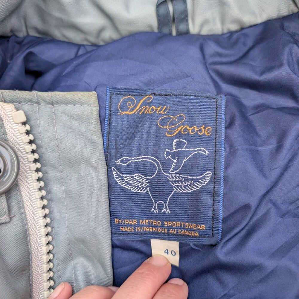 Other Vintage Snow Goose Parka Jacket Men 40 Blue Zip-Up Faux Fur Size US XXS / EU 40 - 5 Thumbnail