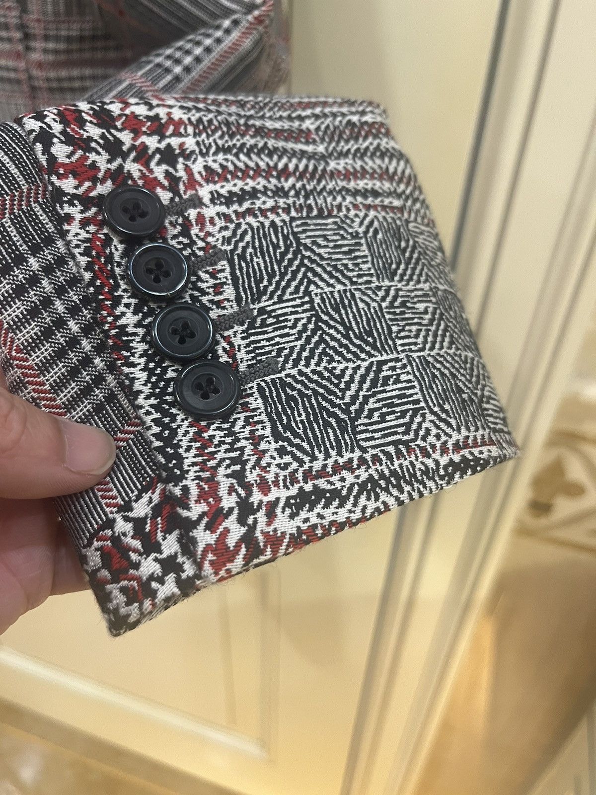 Alexander McQueen Prince of Wales patchwork blazer size46 Size 46R - 15 Thumbnail
