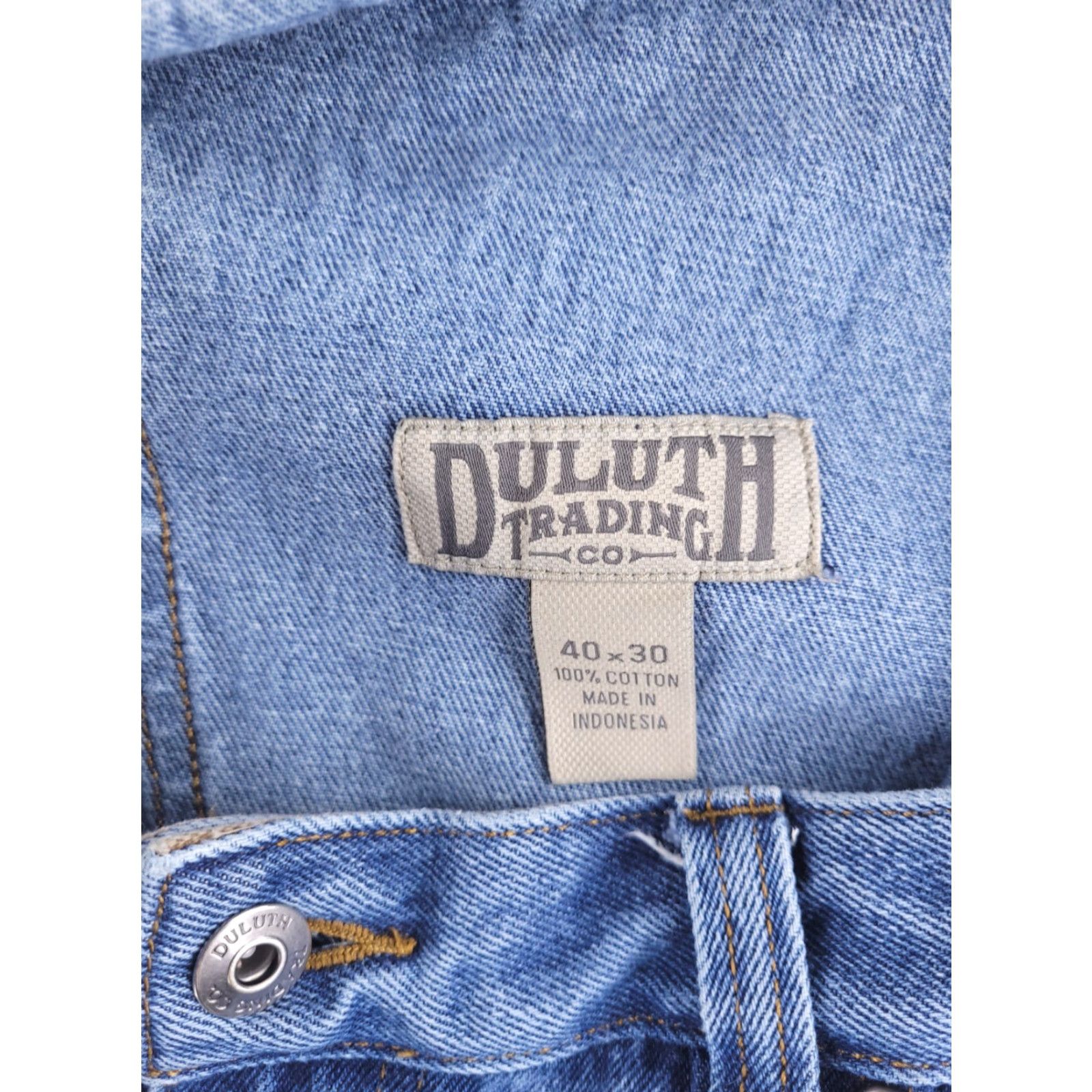 Denime Duluth Jeans Mens 40x29 Blue Flex Fire Hose Denim Relaxed Straight Fit Jeans Mens Size US 40 / EU 56 - 6 Thumbnail