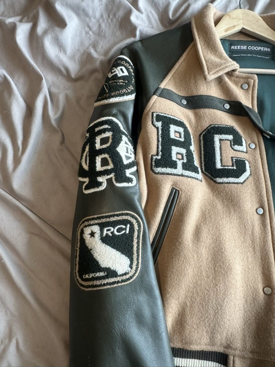 Reese Cooper Reese Cooper Two Steps Varsity Jacket 'Olive Green' Size US S / EU 44-46 / 1 - 3 Thumbnail