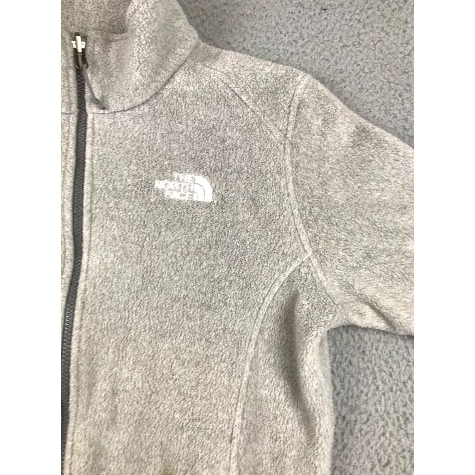 The North Face The North Face Jacket Women's L Gray Full Zip High Neck Fleece Pockets Logo Jacket Womens L Gray Logo Size L / US 10 / IT 46 - 5 Thumbnail