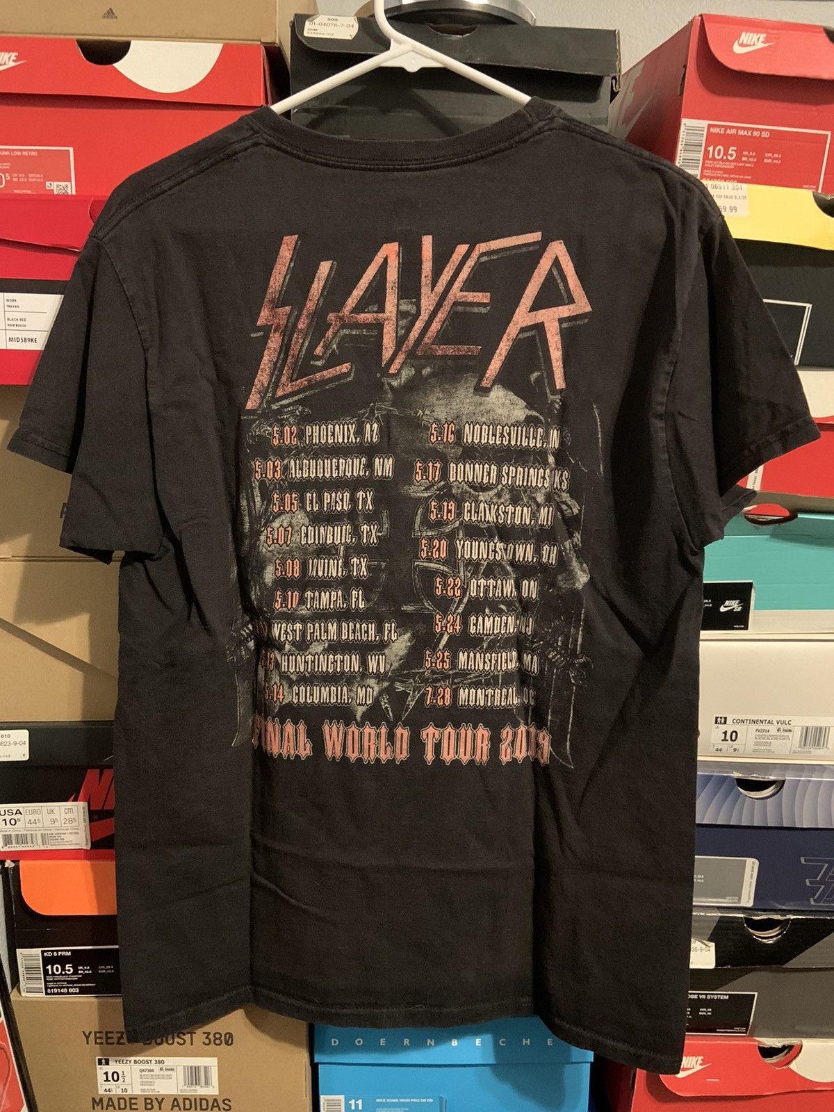 Hanes Slayer Final World Tour Tee 2019 Size US M / EU 48-50 / 2 - 3 Thumbnail