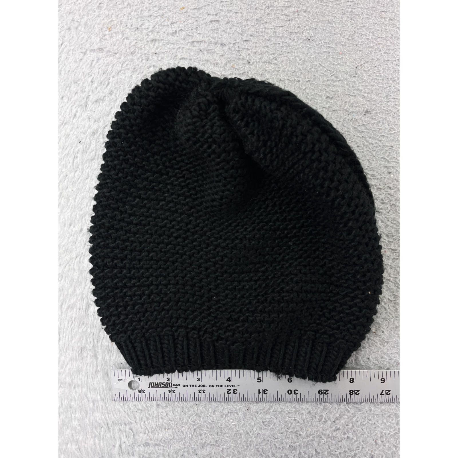 Vintage Putnam Sourcing Group Beanie Women One Size Black Knit 100% Acrylic Ski Hat/Cap Beanie Size ONE SIZE - 3 Thumbnail
