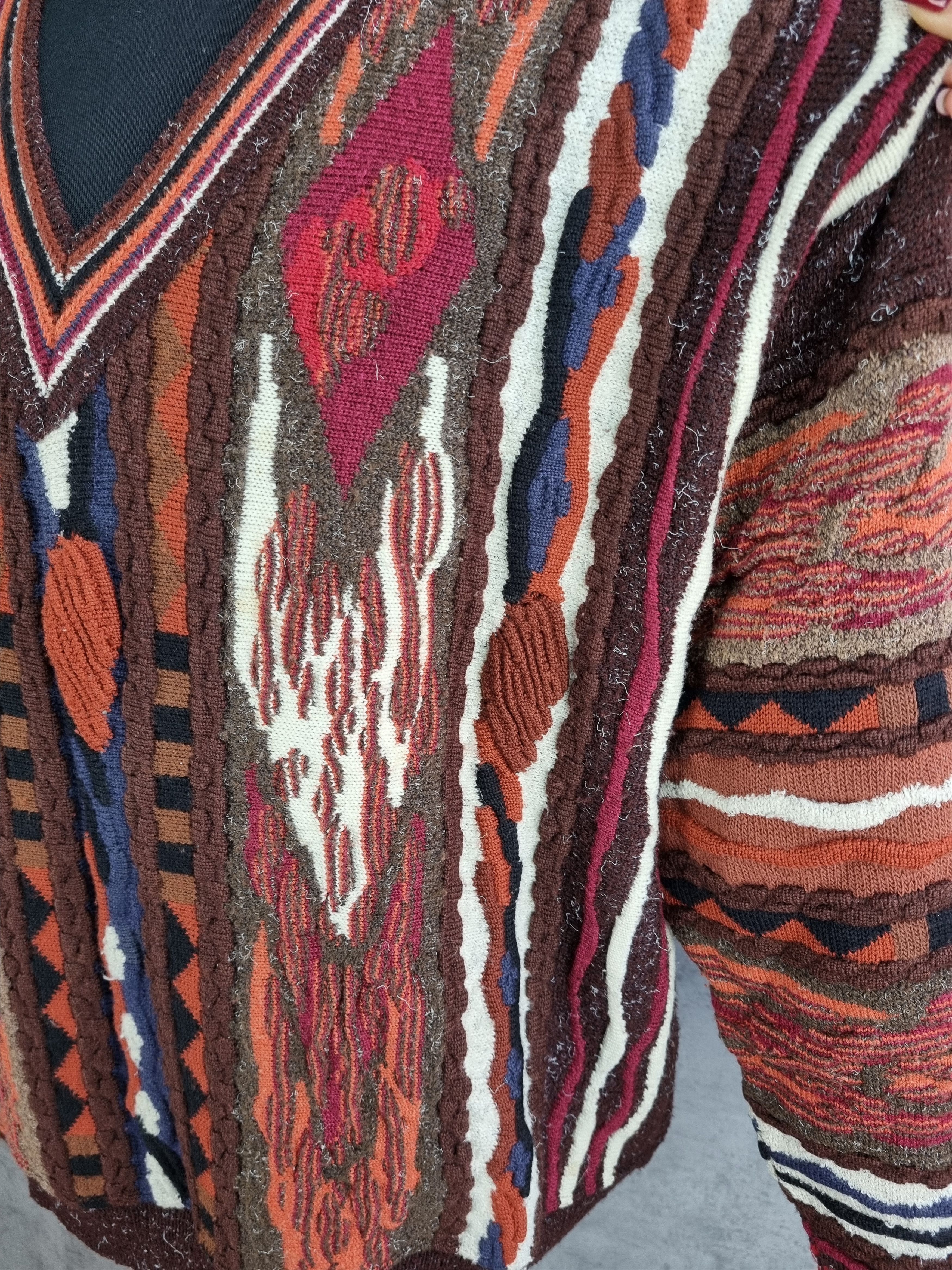 Vintage Baffo Coogi Knitted Sweater Carlo Colucci Style Size US L / EU 52-54 / 3 - 15 Thumbnail