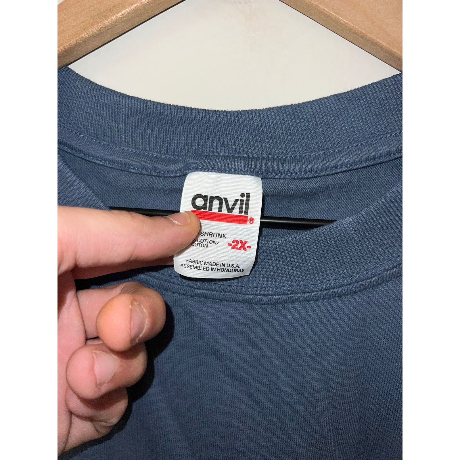 Anvil 90s Vintage MT Montana Mountain Blue Shirt VTG 1990s 2XL XXL Size US XXL / EU 58 / 5 - 4 Thumbnail