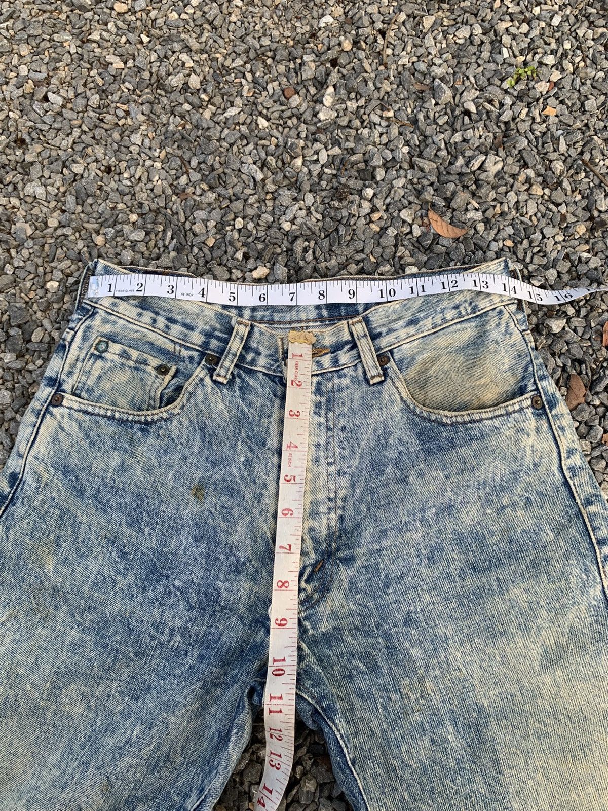 Kapital VINTAGE LEVI'S 502X BIG E SELVEDGE ASIDWASH DISTRESSED DENIM Size US 28 / EU 44 - 17 Thumbnail