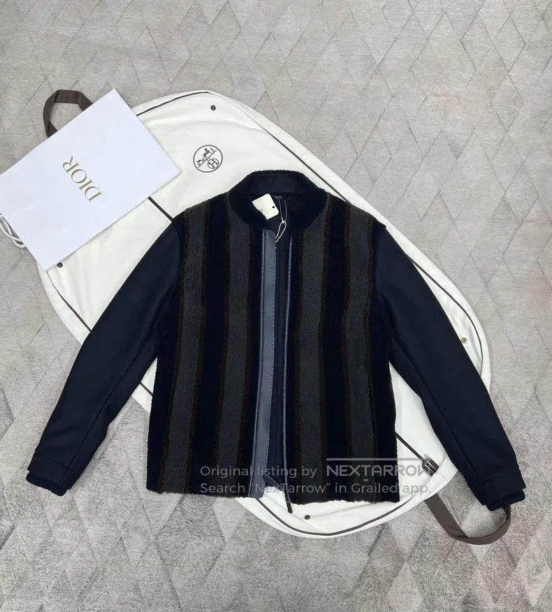 Fendi Fendi Fur Trimmed Bomber Jacket, Sheepskin, Cashmere Blend Size US M / EU 48-50 / 2 - 1 Thumbnail