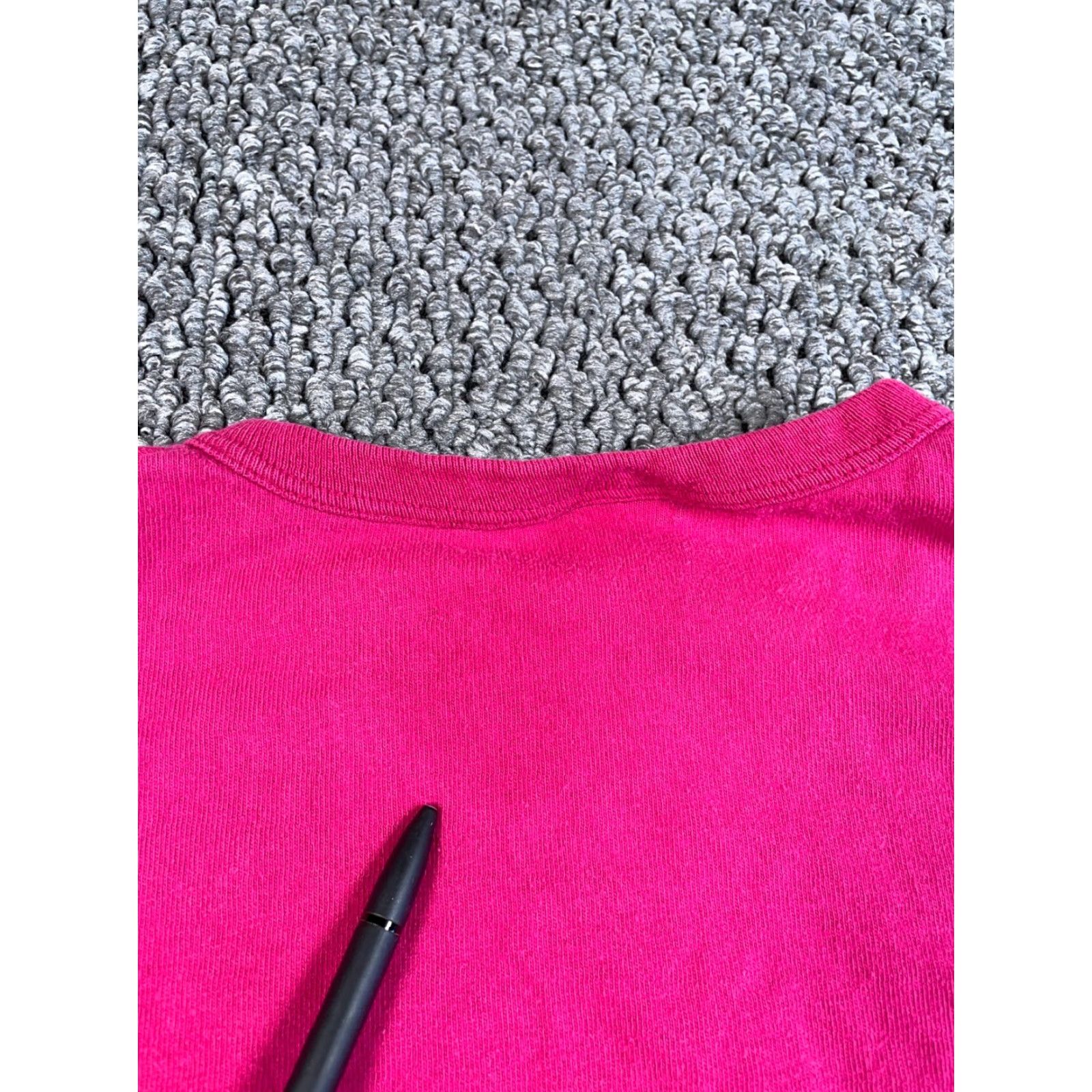 Champion VTG Champion T-Shirt Adults Large Dark Pink Short Sleeve Crew Neck Embroidered USA 90s Retro Single Stitch Cotton Size US L / EU 52-54 / 3 - 6 Thumbnail
