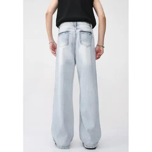 Japanese Brand Kubota x Matsu Washed and Aged Simple Casual Loose Jeans Size US 26 / EU 42 - 2 Thumbnail