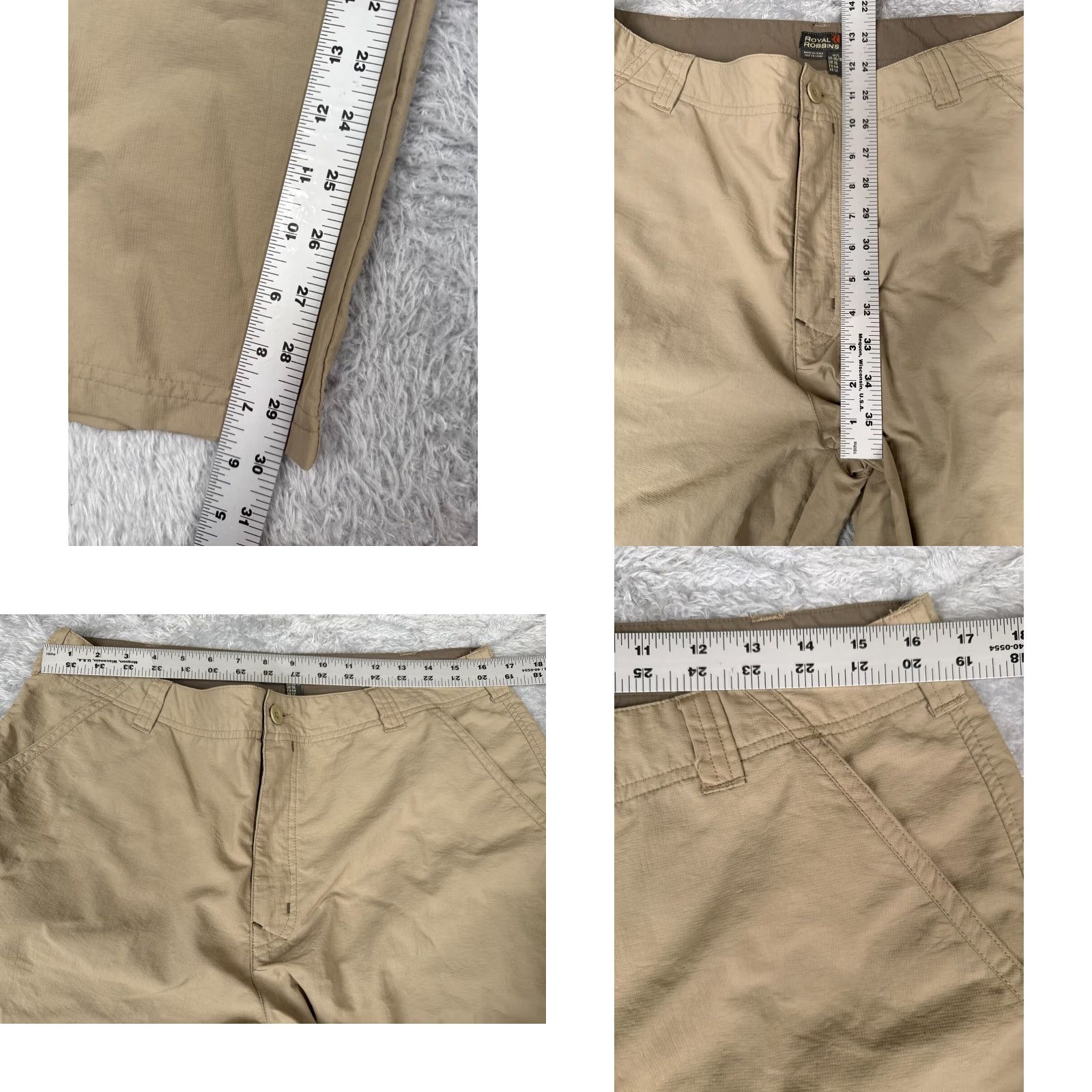 Royal Robbins Royal Robbins Pants Men 36 Beige Nylon Zipper Pockets Cargo Hiking 36x30 Pants Regular Beige Mens Regular Straight 100% Nylon Size US 36 / EU 52 - 8 Thumbnail