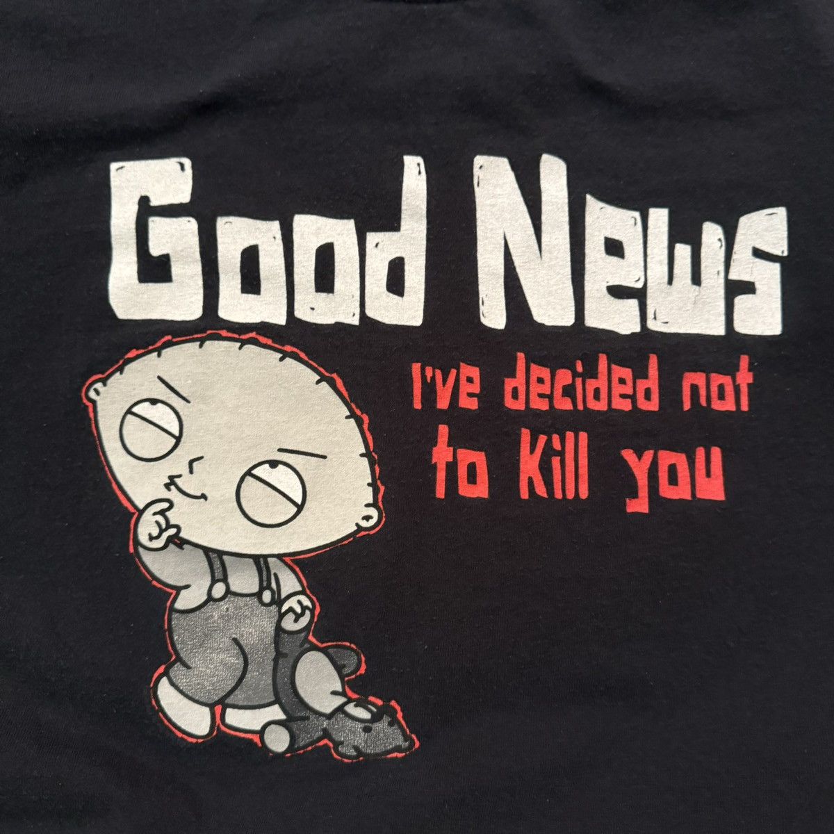 JNCO × Stussy Vintage Y2K Black And Red Family Guy Humor Graphic Tee Small Size US S / EU 44-46 / 1 - 3 Thumbnail