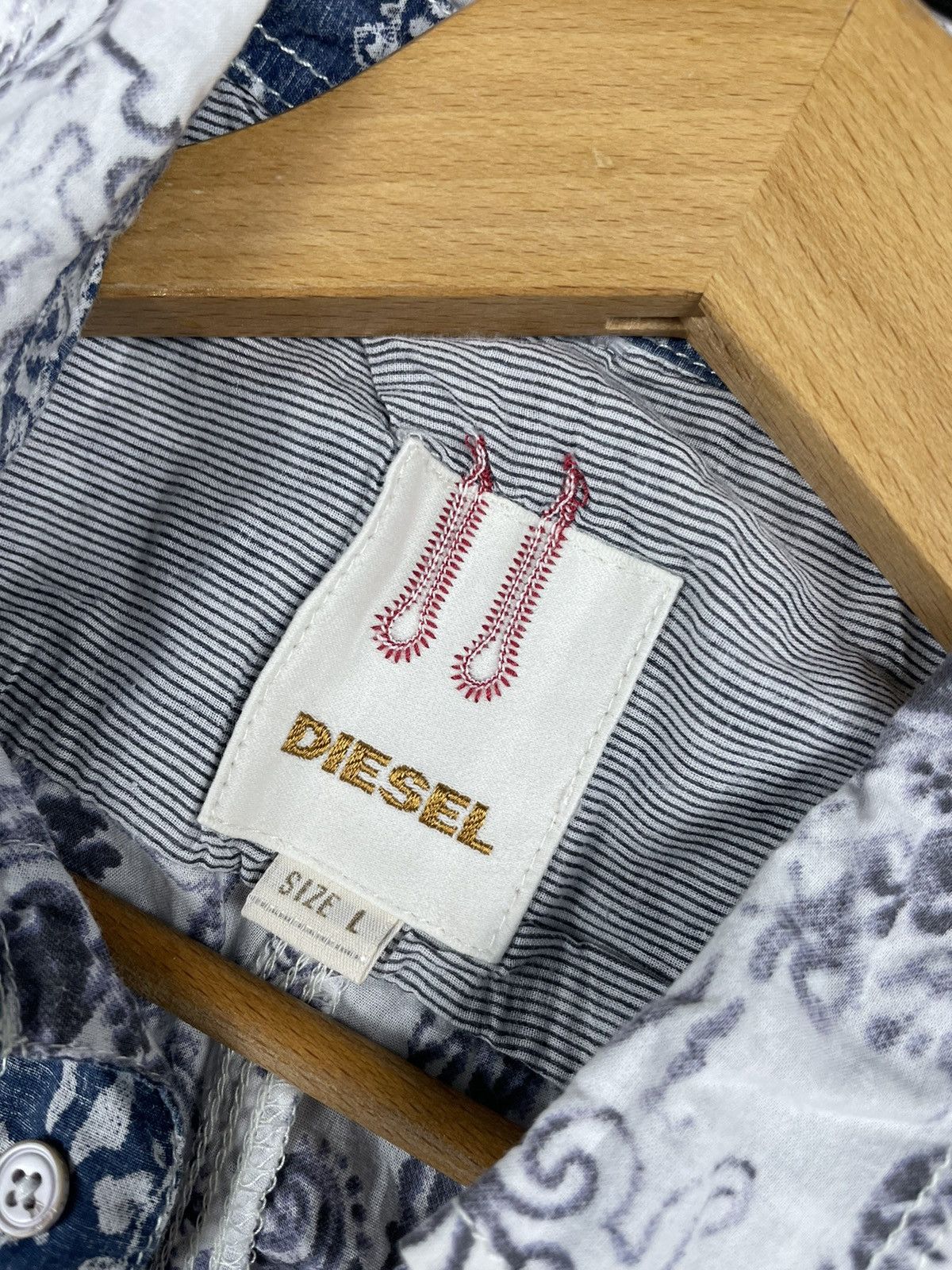 Diesel × Diesel Black Gold × Vintage Vintage Diesel Rare Abstract Light Weight Mens Button Shirt Size US L / EU 52-54 / 3 - 9 Thumbnail