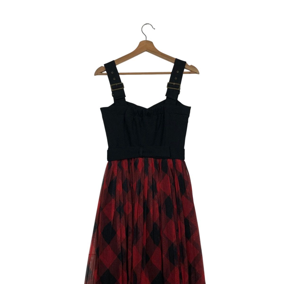 Hysteric Glamour 🔥PUNK DESIGN OVERALL MAXI SKIRT REDYAZEL TARTAN CHECK Size M / US 6-8 / IT 42-44 - 14 Thumbnail
