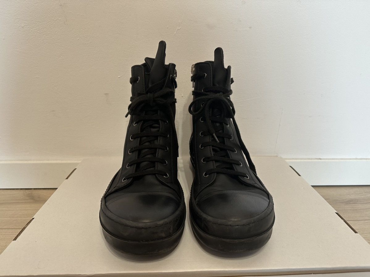 Rick Owens BLACK RICK OWENS LEATHER RAMONES 2021 Size US 8 / EU 41 - 3 Thumbnail