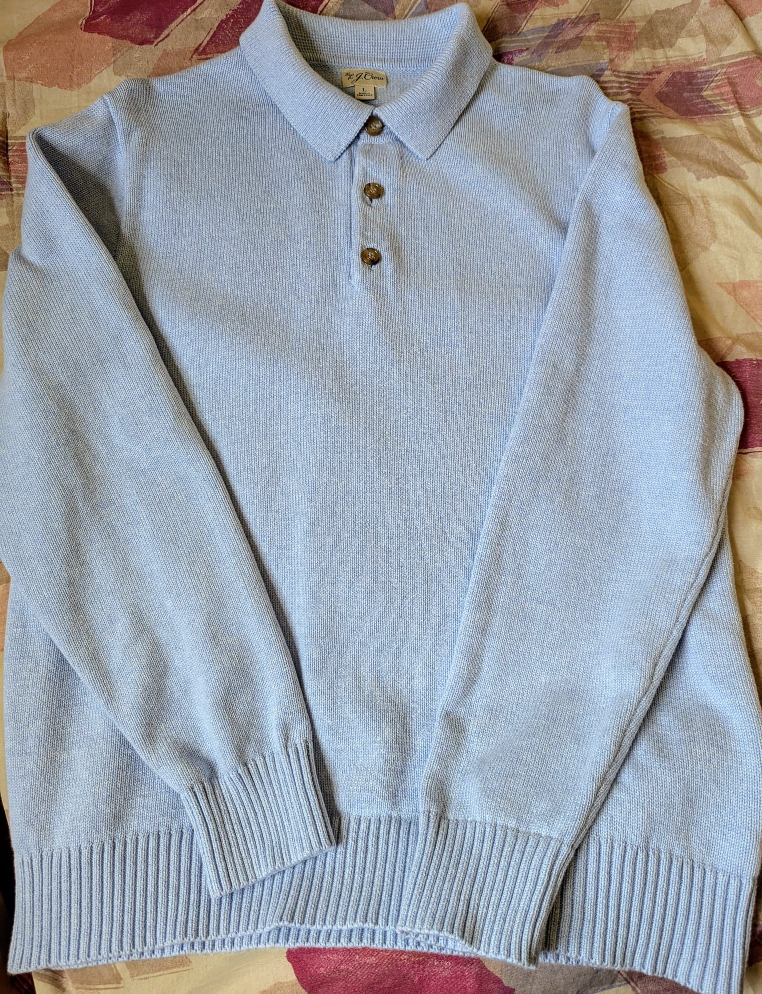J.Crew Heritage Cotton Sweater Polo Size US L / EU 52-54 / 3 - 6 Thumbnail