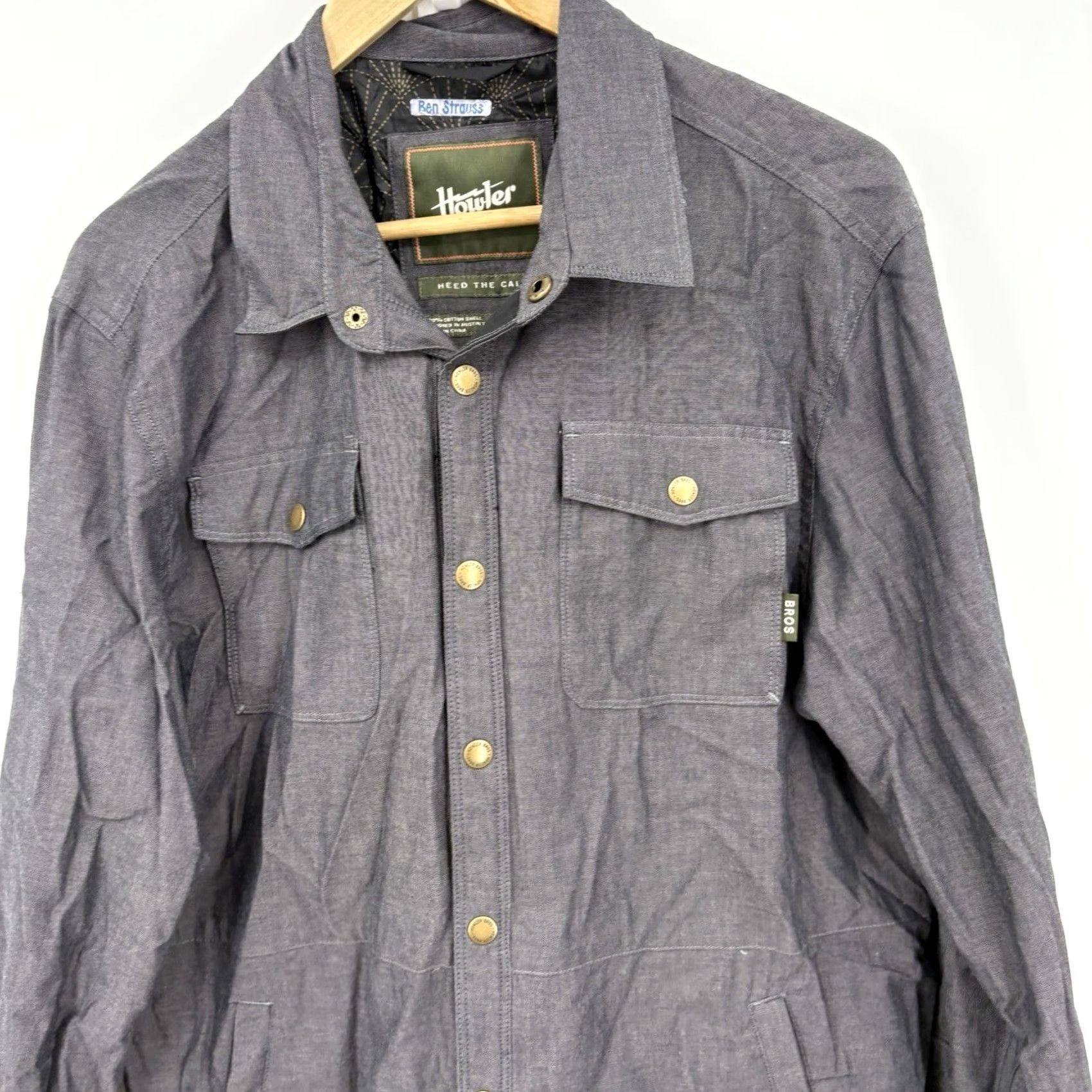 Vintage Howler Bros Emerger Tech Shirt Mens Medium Gray Long Sleeve Snap Vented Comfort Shirt Size US M / EU 48-50 / 2 - 4 Thumbnail