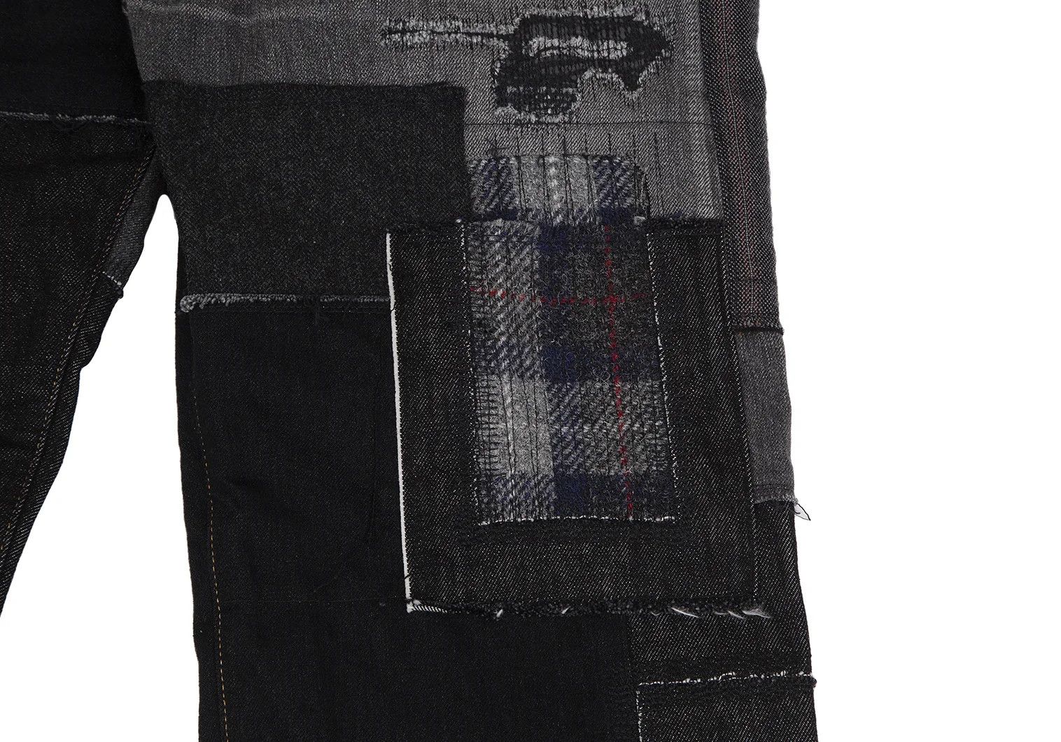 Junya Watanabe Black Custom Patchwork Denim Pants Size M Size US 34 / EU 50 - 8 Thumbnail